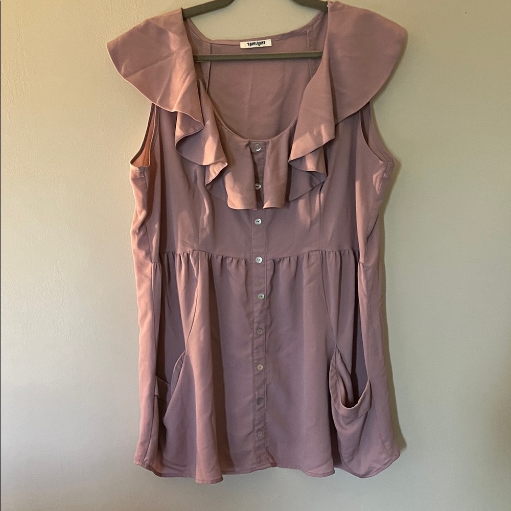 Daniel Rainn Dusty Pink Ruffle Mini Dress